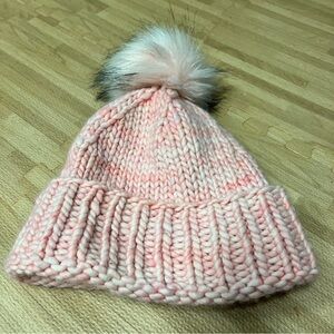 Hand Knit Pink Hat